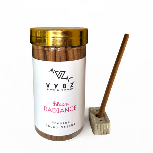 Bloom Radiance Bambooless Dhoop Sticks – 100g | Charcoal-Free | Floral Fusion Incense for Freshness & Upliftment