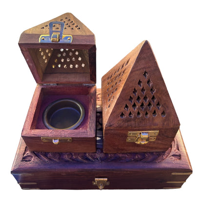 Pyramid Dhoop Burner - 3 X 3 X 5 inches