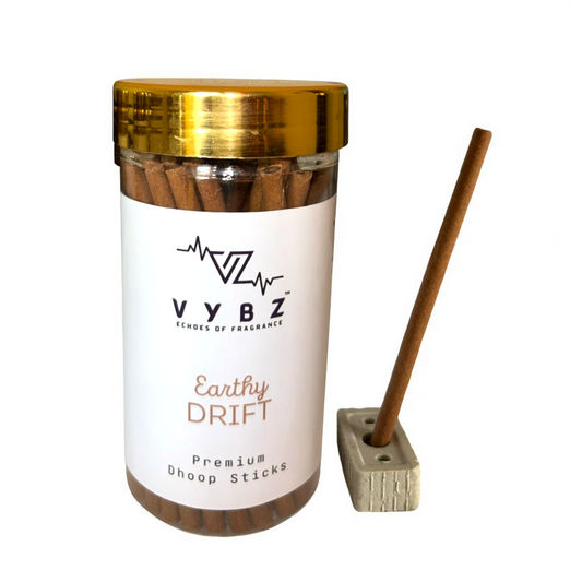 Earthy Drift Bambooless Dhoop Sticks – 100g | Charcoal-Free | Woody Incense for Grounding & Peace